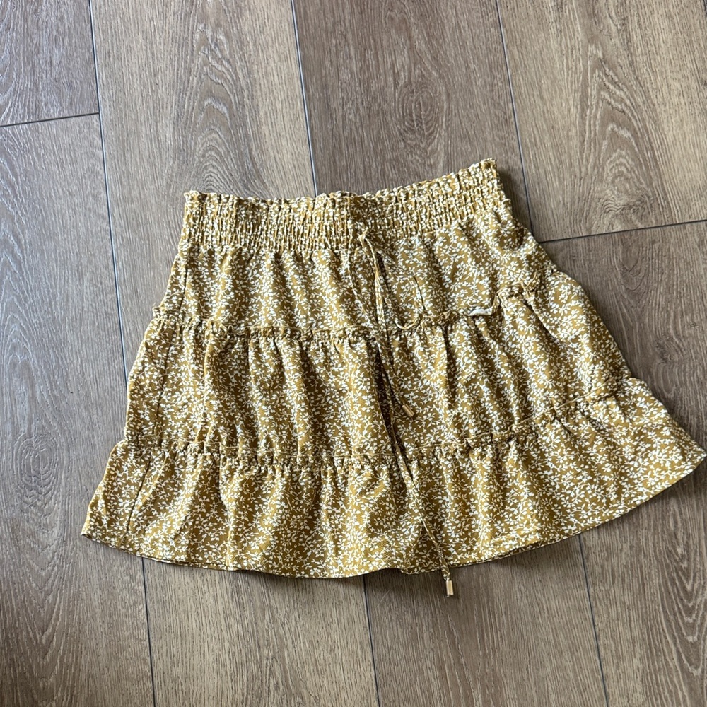 Indigo Rising Floral Ruffle Skirt